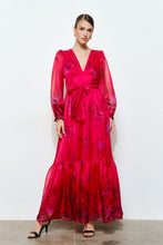Cargar imagen en el visor de la galería, Vestido Rojo Floral
