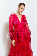 Cargar imagen en el visor de la galería, Vestido Rojo Floral

